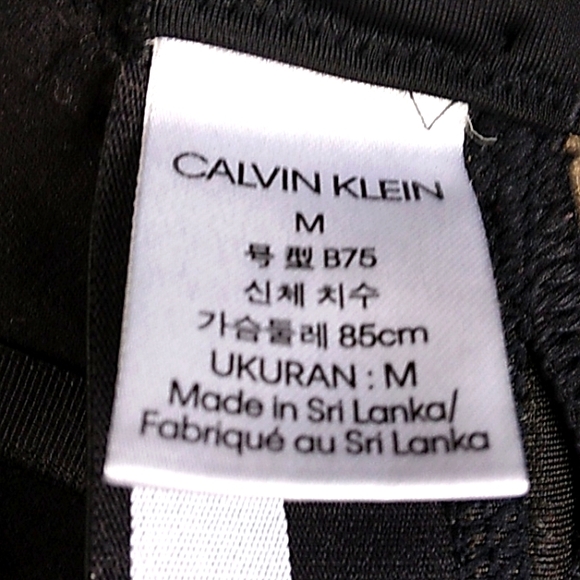 CALVIN KLEIN VELVET BLACK BRALETTE WOMANS M - Picture 3 of 3